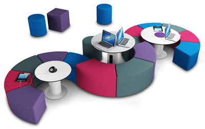 ICT Furniture - Open Plan Segmental Soft Seating